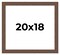 20x18 Wide Barnwood Picture Frame with UV-Resistant Acrylic & Acid Free Backing, Available in 6 Paint Finishes - Grey, Brown, White, and Black